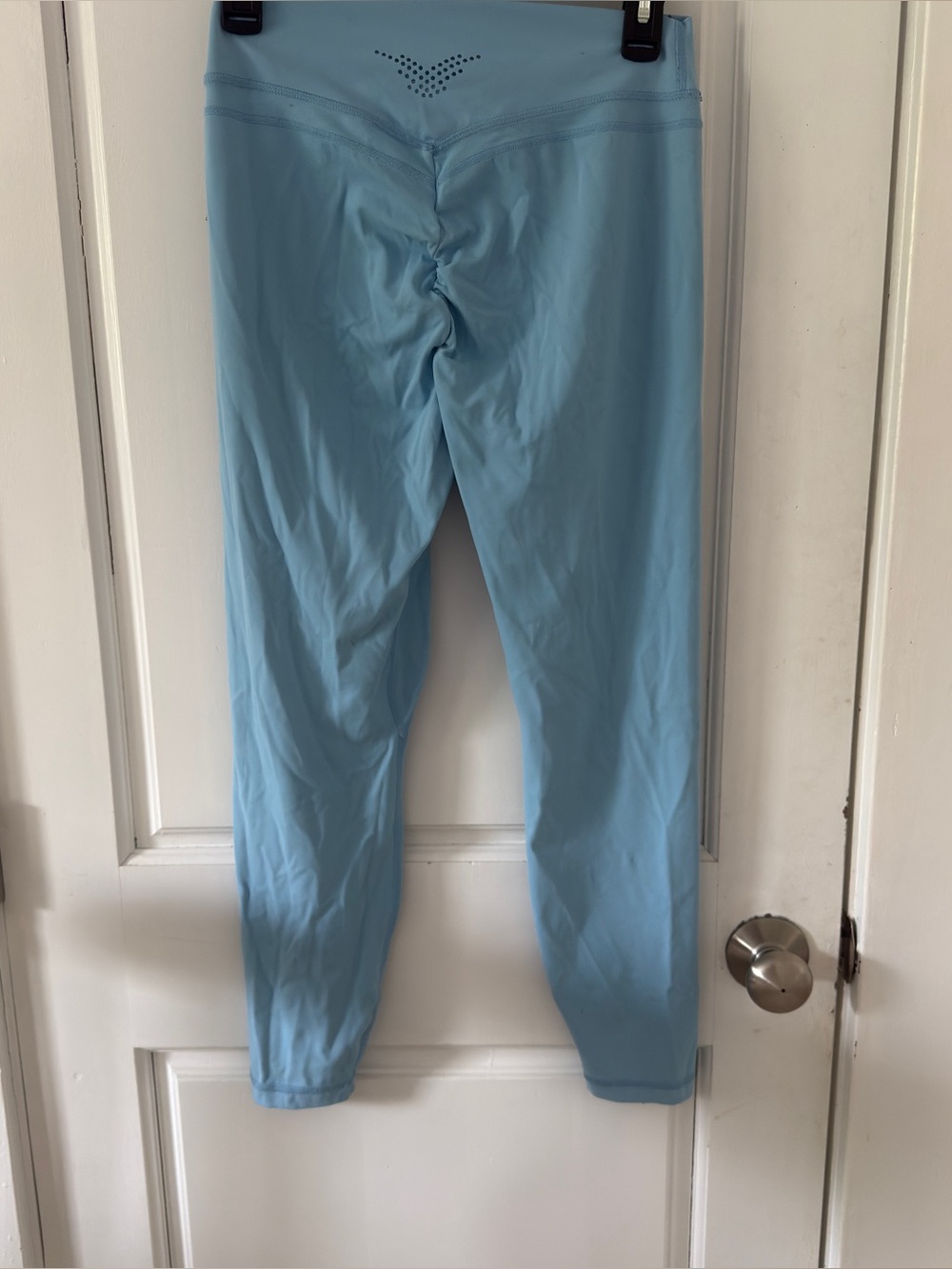 TOMTIGER BLUE SCRUNCH BUTT LEGGINGS HIGH WAIST YOGA GYM LULU DUPE